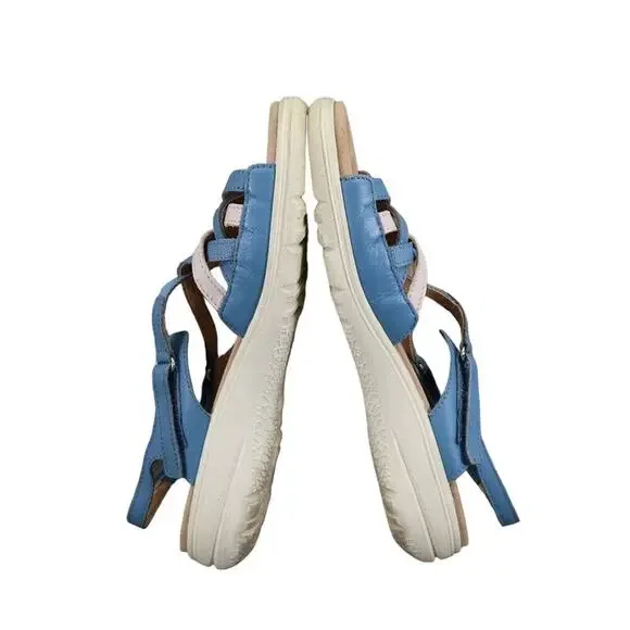 Hotter Shoes Womens 8 Sandal Maisie Comfort Fashion Leather Strappy Walking Blue - Picture 10 of 14